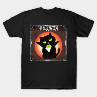 Cute Spooky Halloween Cat T-Shirt